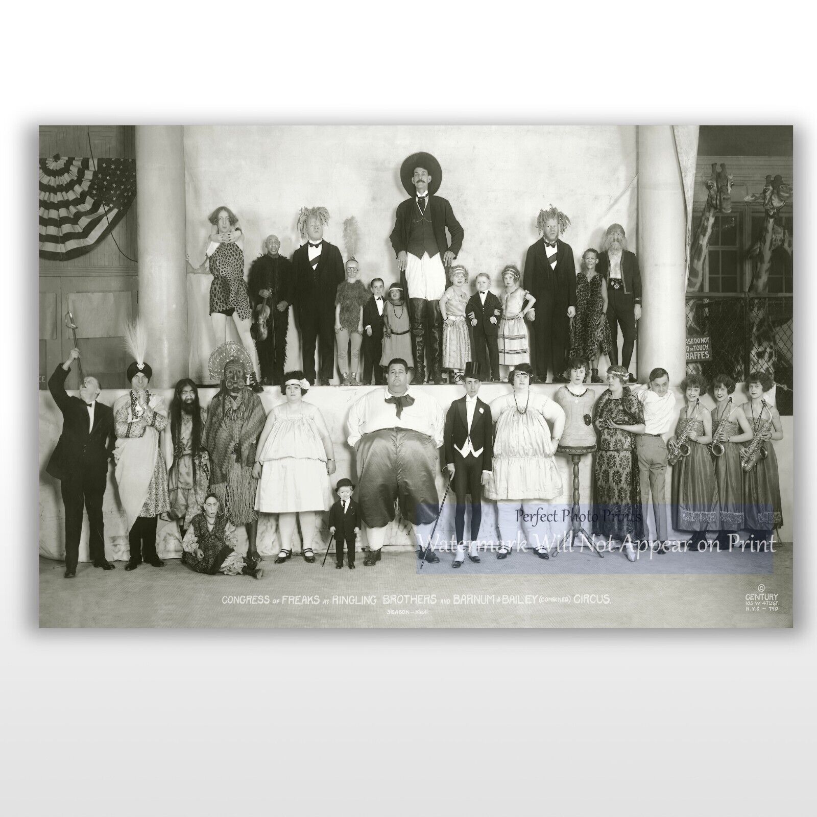 Congress of Freaks Circus Sideshow Ringling Brothers Odd Vintage Photo Print