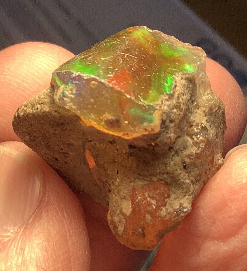 Opal  =  Colorful Crystal Rough 100% Natural, Mined In Ethiopia,  WELO.  68 cts