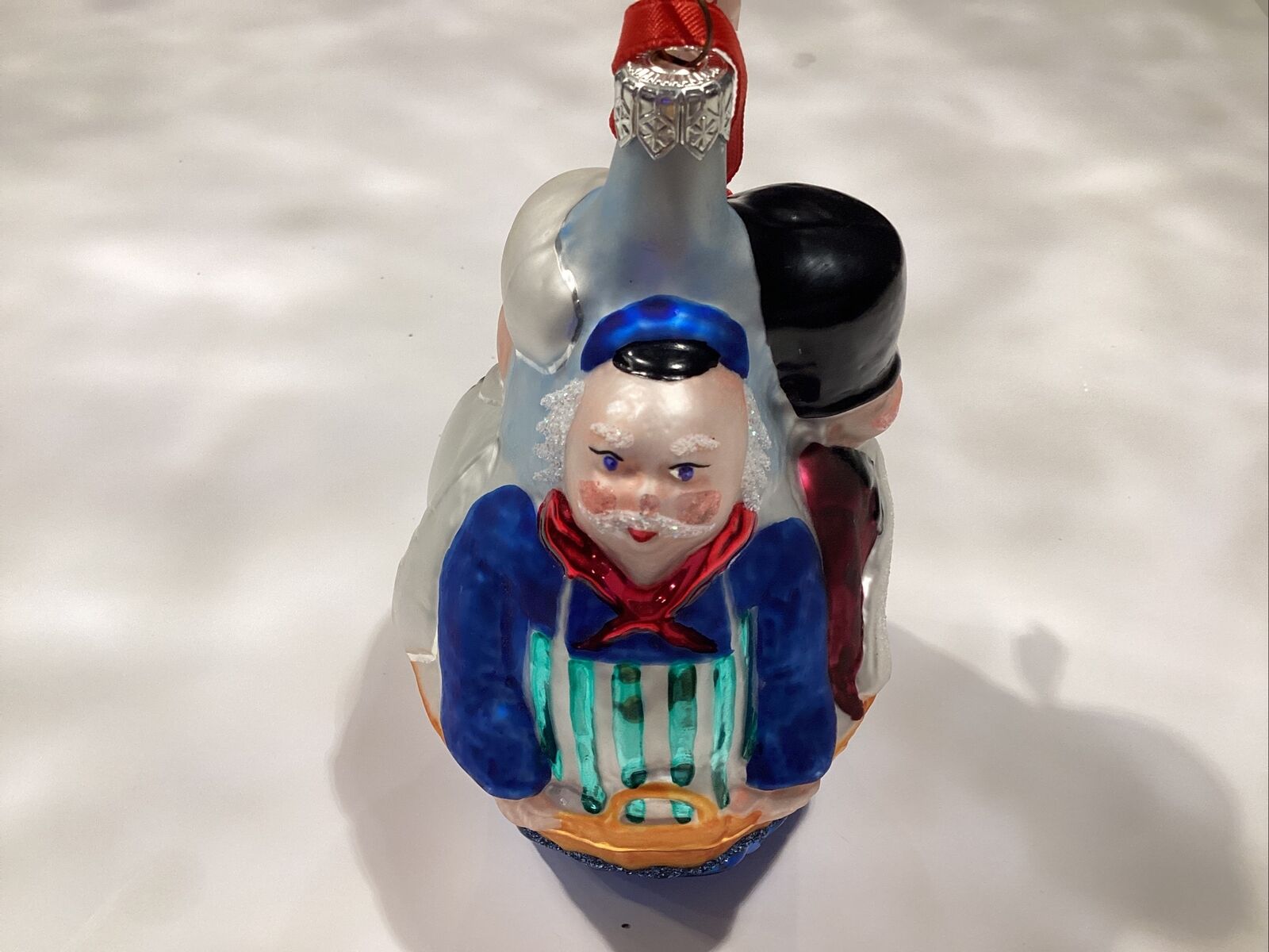 “Three Men In A Tub” Blown Glass Christmas Ornament Made In Poland 551/10,000