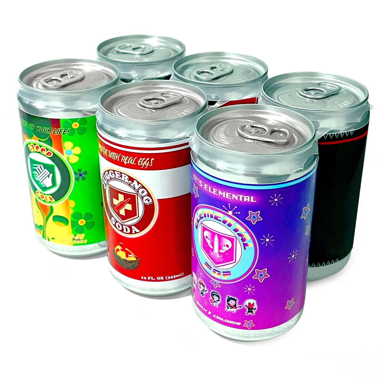 6 Pack of Call of Duty Black Ops Zombies Perk-a-Cola Can Labels - DIY Perk cans
