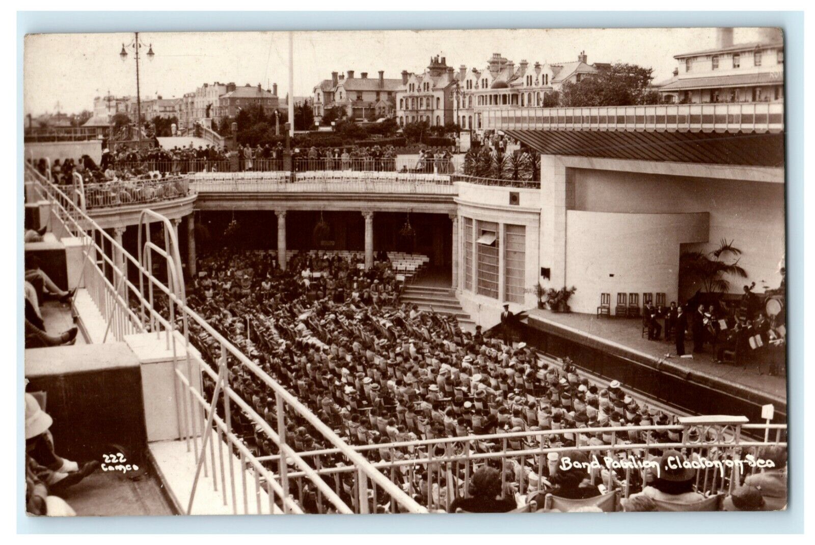 Clacton-on-Sea Band Pavilion Essex England Vintage RPPC Photo Postcard