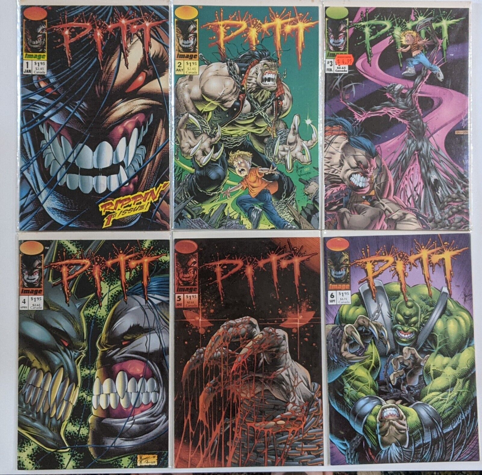 PITT comic lot 1-17 plus In The Blood One shot Dale Keown