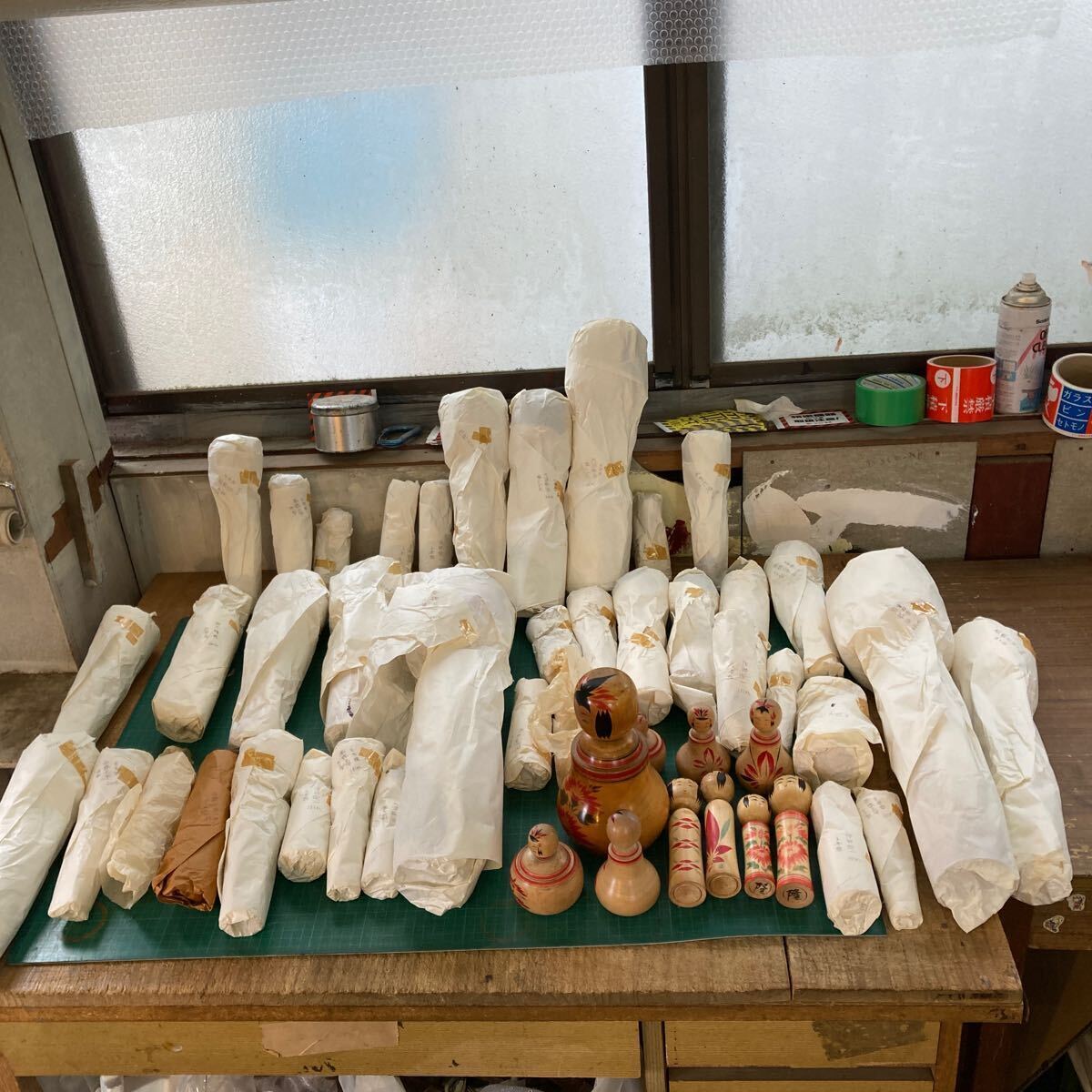 C Long-Term Storage Items Uninspected Large Quantities Of Kokeshi Dolls 14.5Kg I