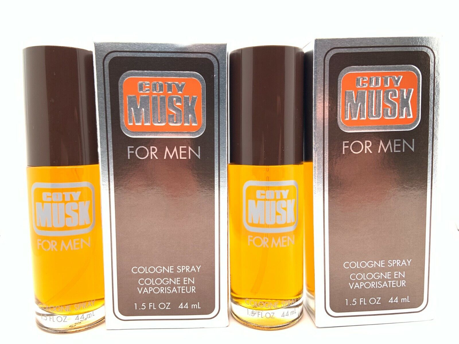 Lot of 2 Pc - Coty Musk 1.5 oz Cologne Spray, for Men Pack of 2 Pc - New in Box