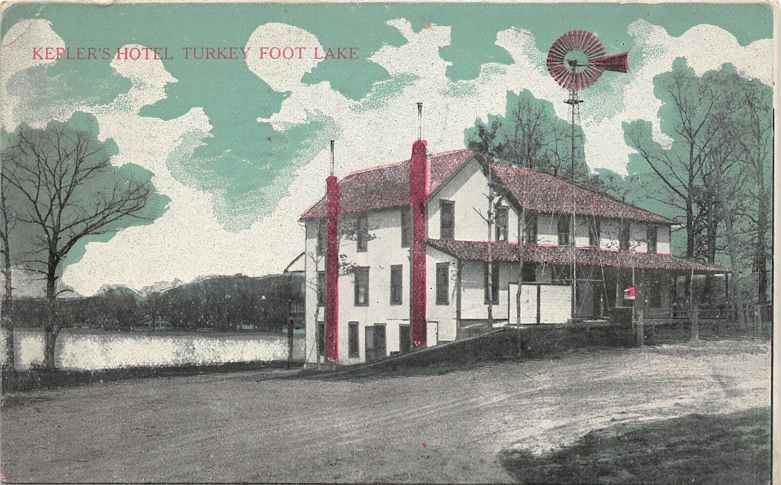 J7/ Turkey Foot Lake Ohio Postcard c1910 Akron Kepler\'s Hotel 138