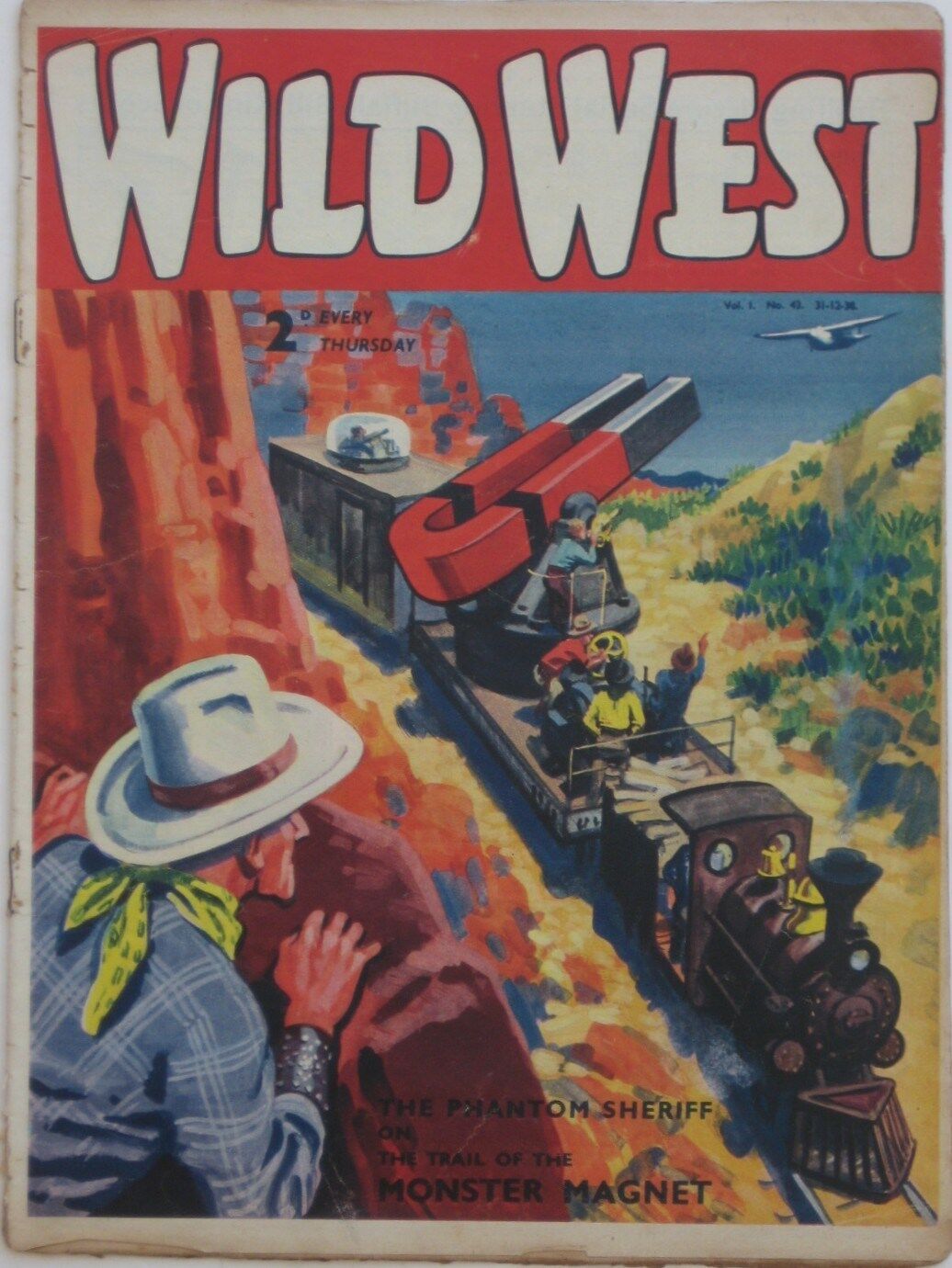 Original 1938 UK Edition WILD WEST WEEKLY 43 Cowboy Pulp Magazine E.R. Home-Gall