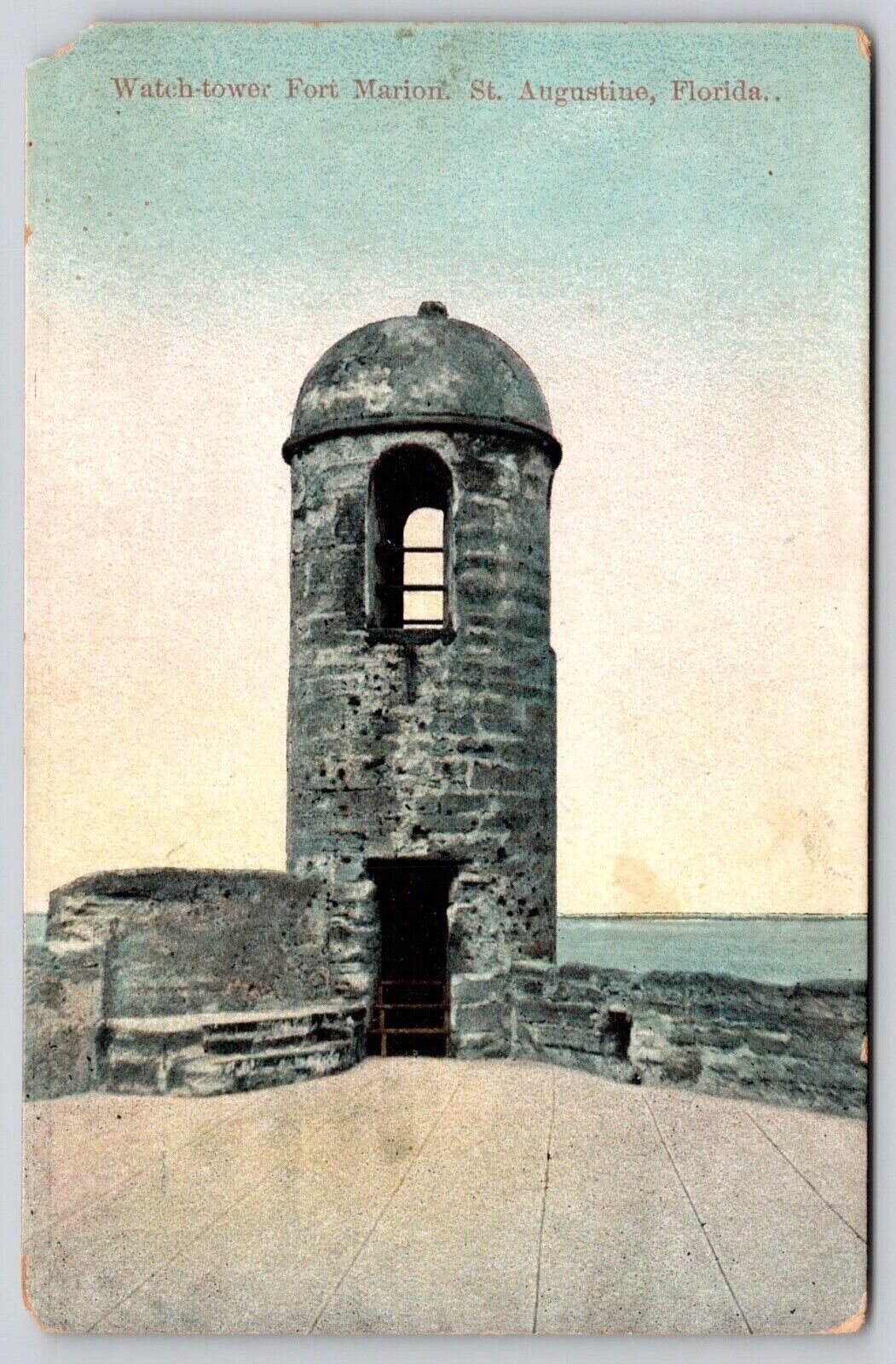 Watch Tower Fort Marion St Augustine Florida Fl Postcard