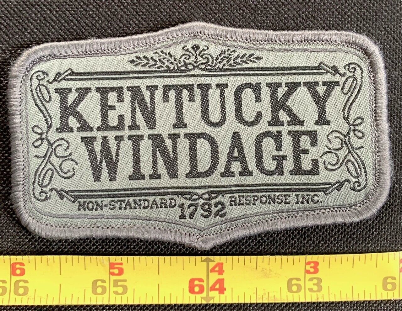 Kentucky Windage Tactical Military Hook Patch ACU Dark