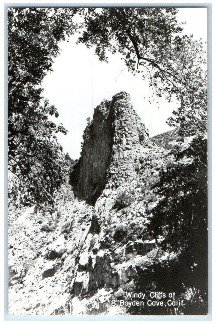 c1950's Windy Cliffs View At Boyden Cave California CA RPPC Photo Postcard
