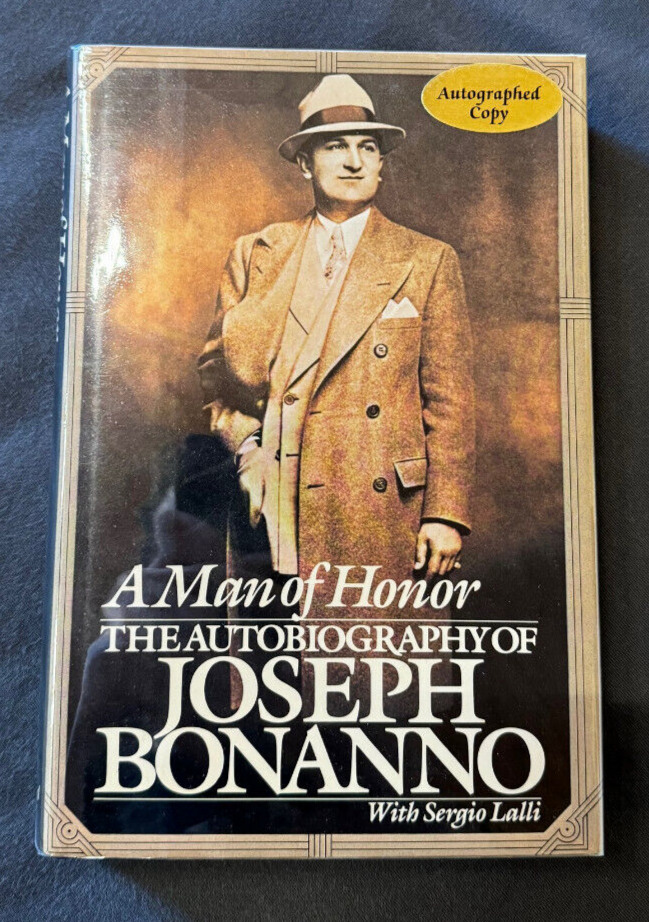 Joseph Bonanno \'A Man of Honor\' signed book Mobster Crime Family 1st Ed rare