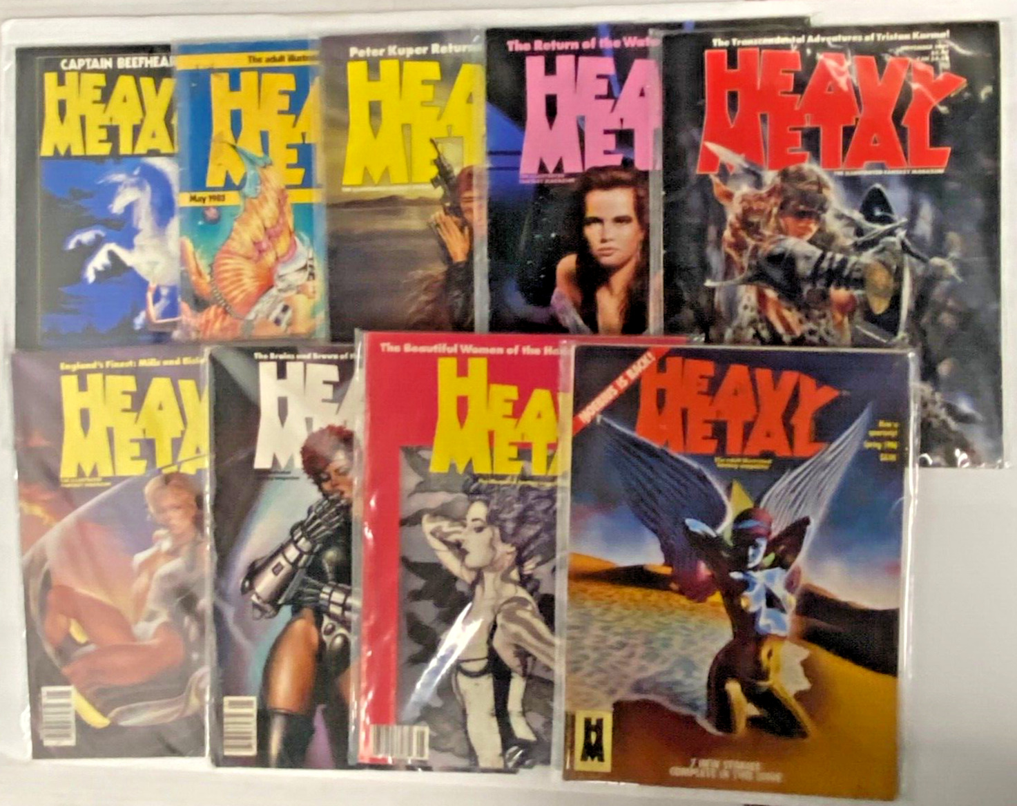 Great Lot of 9 Vintage Heavy Metal Magazines from the 80s & 90s.