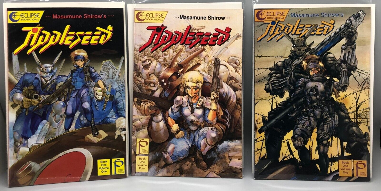 Appleseed (12) Issue lot Book 1 + Book 2 Eclipse Comics Manga Masamune Shirow's