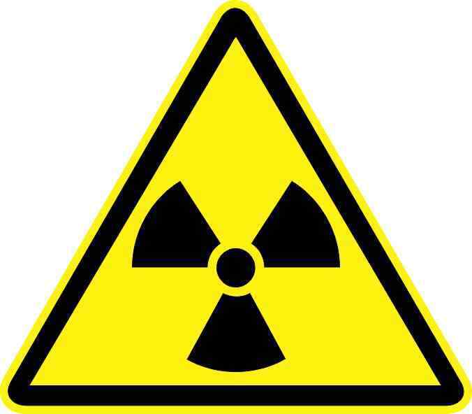 4.5in x 4in Radioactive Warning Sticker