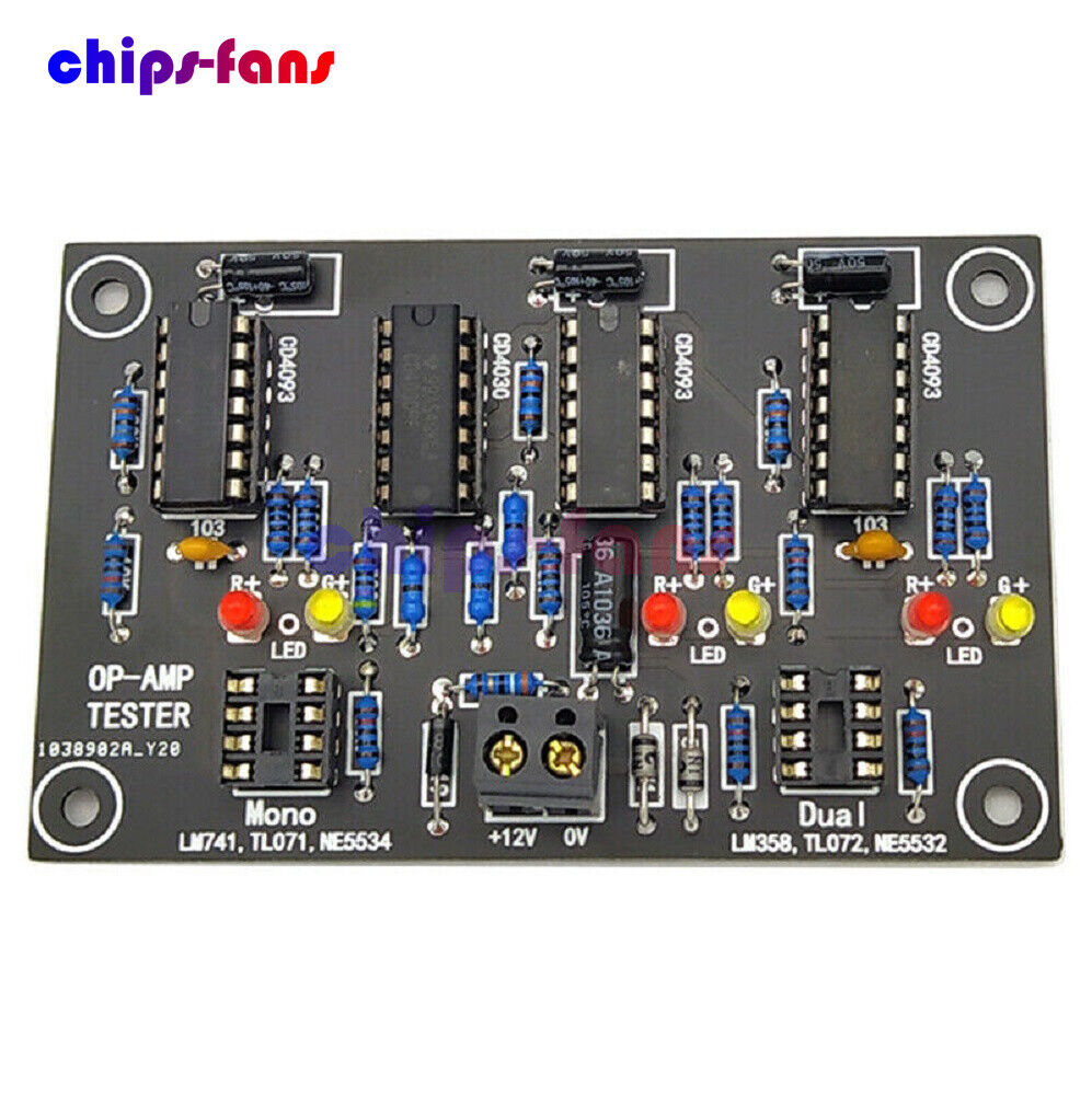 Operational Amplifier OP AMP Tester For Single Dual opamp TL071 TL072 TL081/082