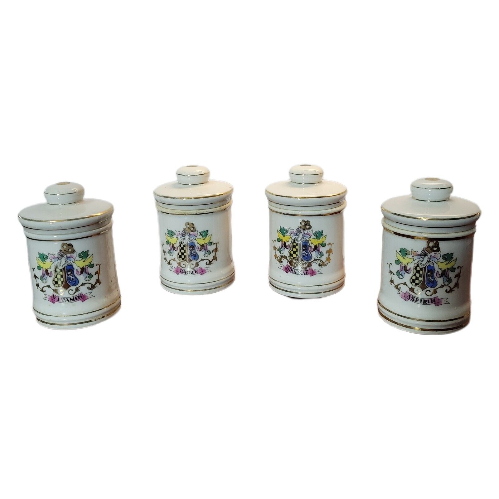 VTG Porcelain APOTHECARY JARS  3.75\