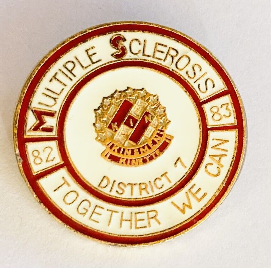 KIN Multiple Sclerosis Pin Badge 1983 Together We Can Rare Vintage Kinsmen (N6)