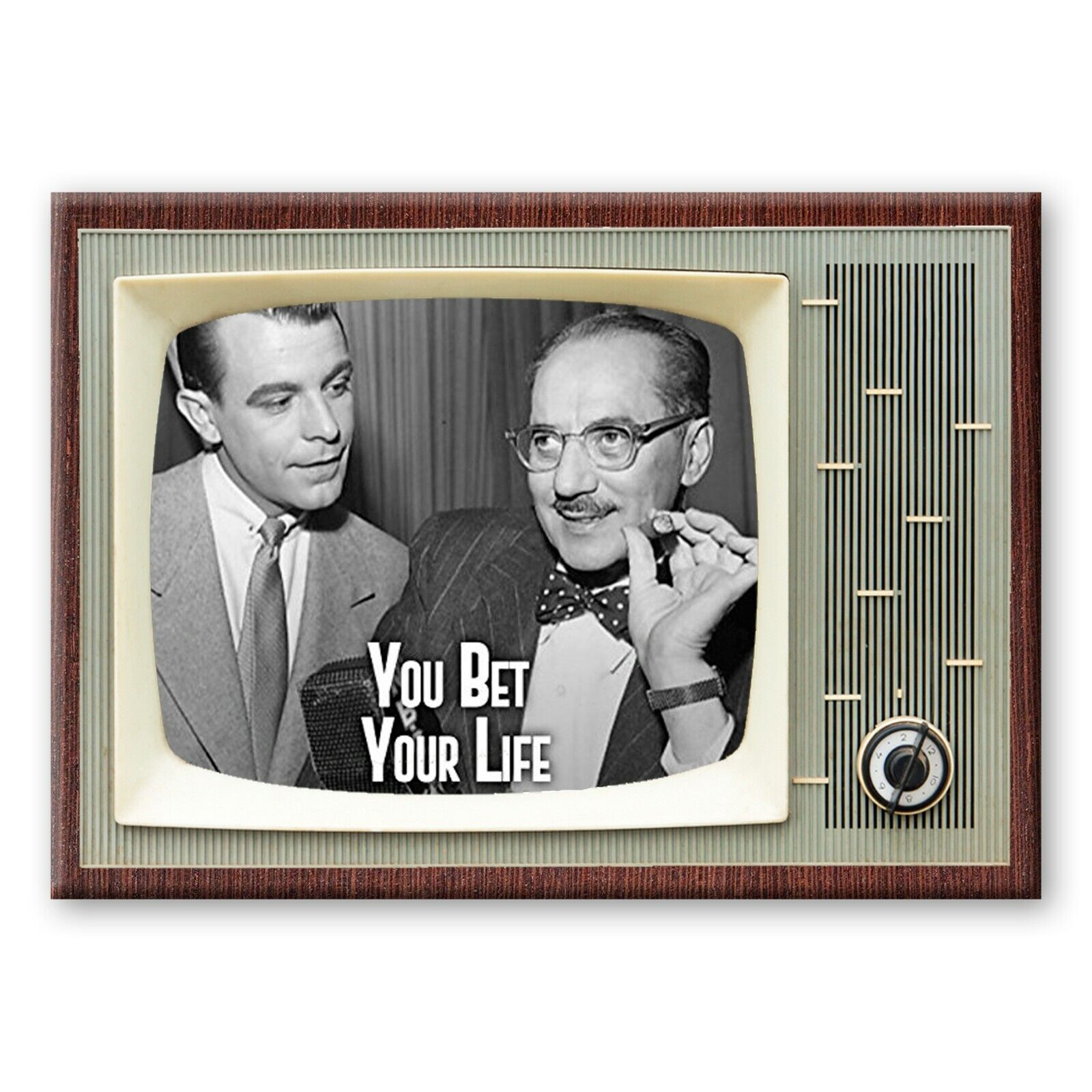 YOU BET YOUR LIFE TV Show Classic TV 3.5 inches x 2.5 inches FRIDGE MAGNET