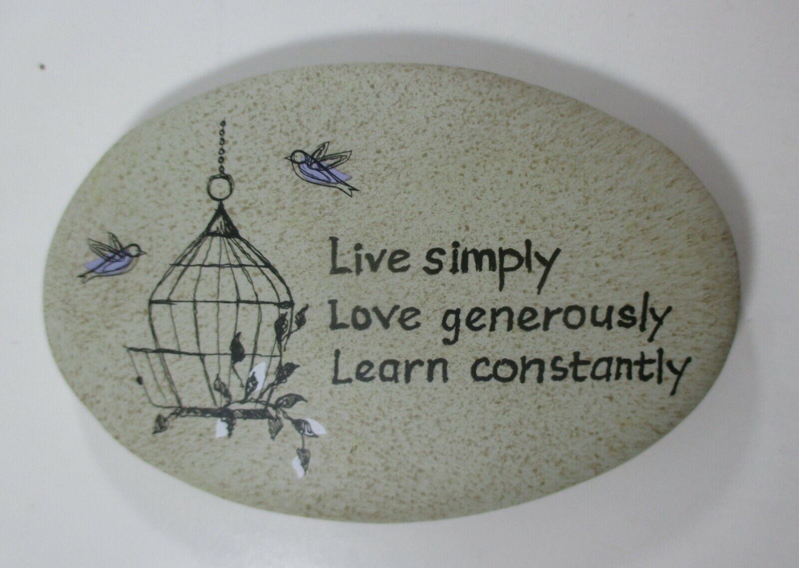 ABB Live simply love generously learn constantly BY HAND STONE FIGURINE ganz