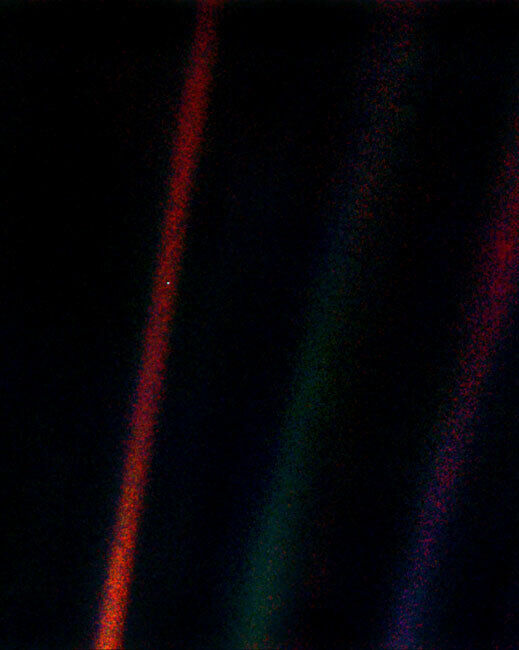 NASA VOYAGER 1 EARTH PALE BLUE DOT 11x14 GLOSSY PHOTO PRINT