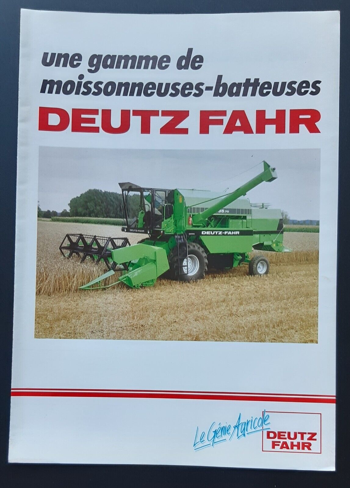 Prospectus tractor brochure Deutz Fahr combine harvester 21x30cm 2 pages