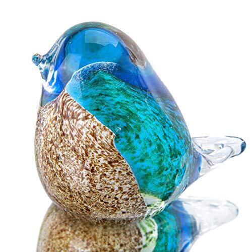 Qf Glass Bird Handmade Blown Glass Figurine Christmas Birthday Gift Decorativ...