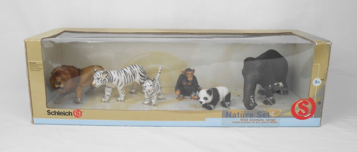 Schleich Germany Wild Animals Nature Set of 6 Large Collectible Figures New