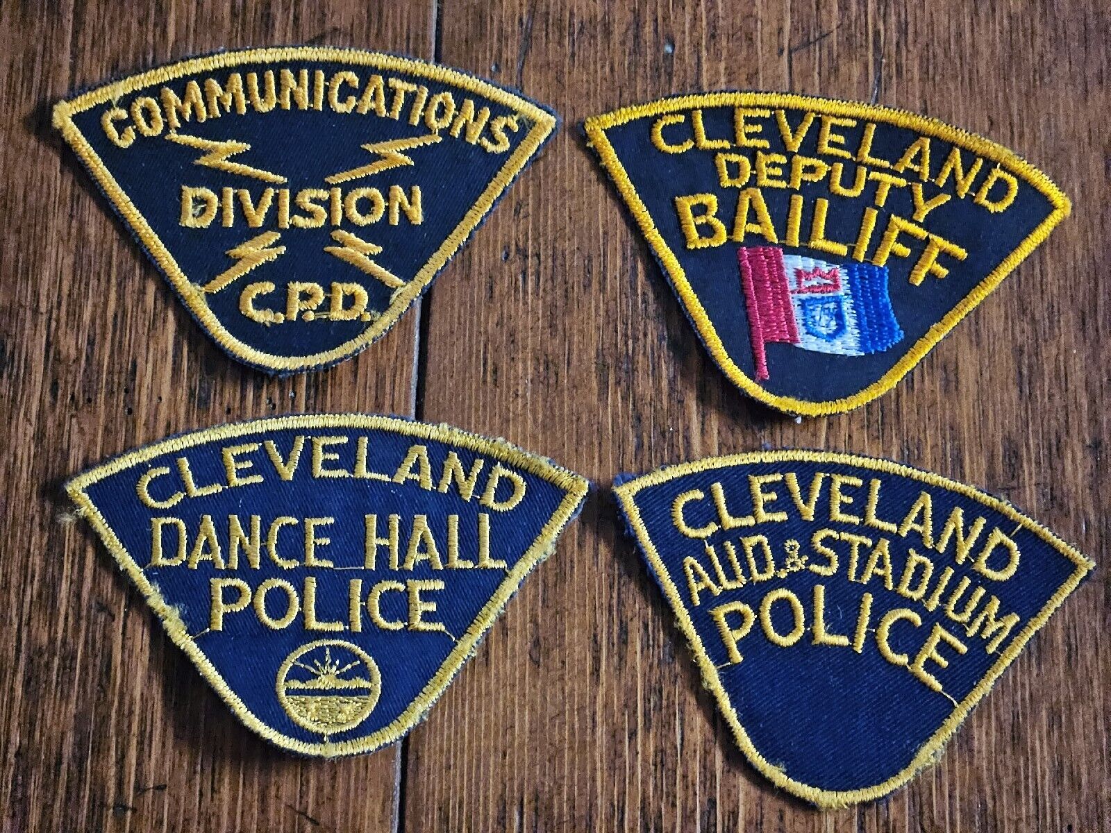 4 Rarer Vintage  Cleveland Police Patches 