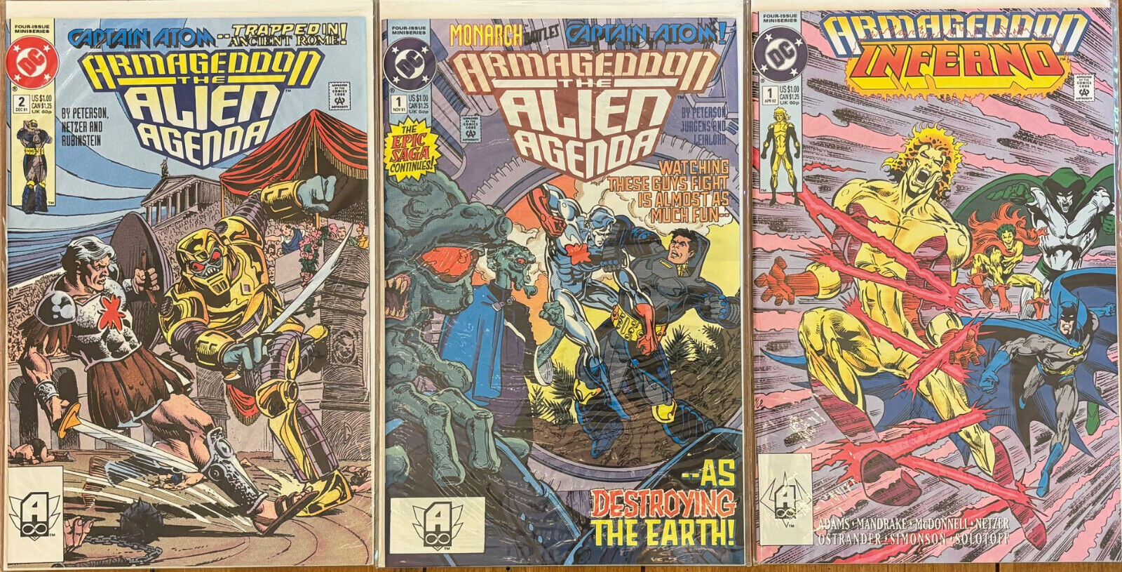 Comics, ARMEGGEDON THE ALIEN AGENDA Lot #1-2, INFERNO #1  (3 issues)Very Good