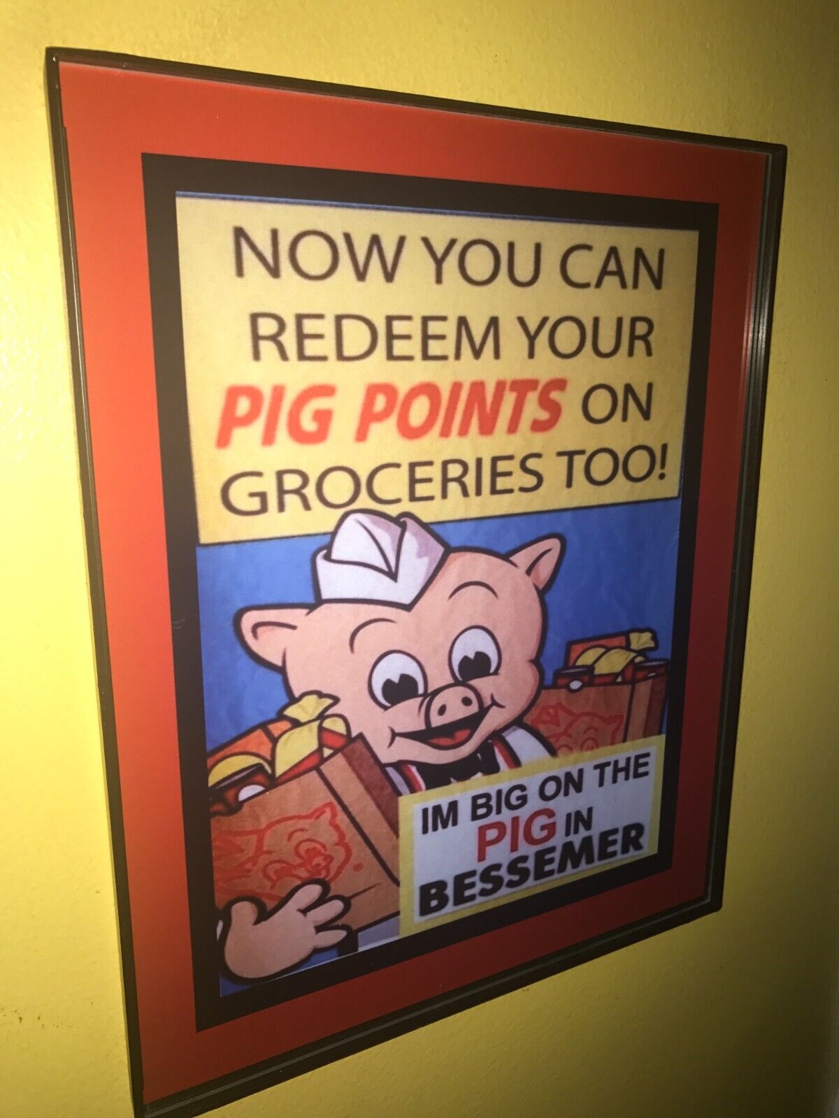 Piggly Wiggly Points Grocery Store Kitchen Diner Advertising Sign