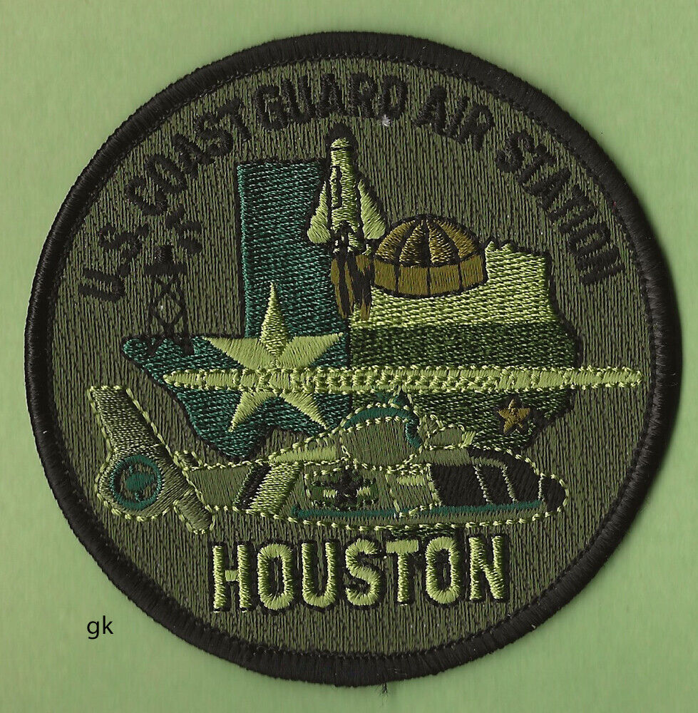 US COAST GUARD HOUSTON AIR STATION SEARCH RESCUE  PATCH Subdued Green