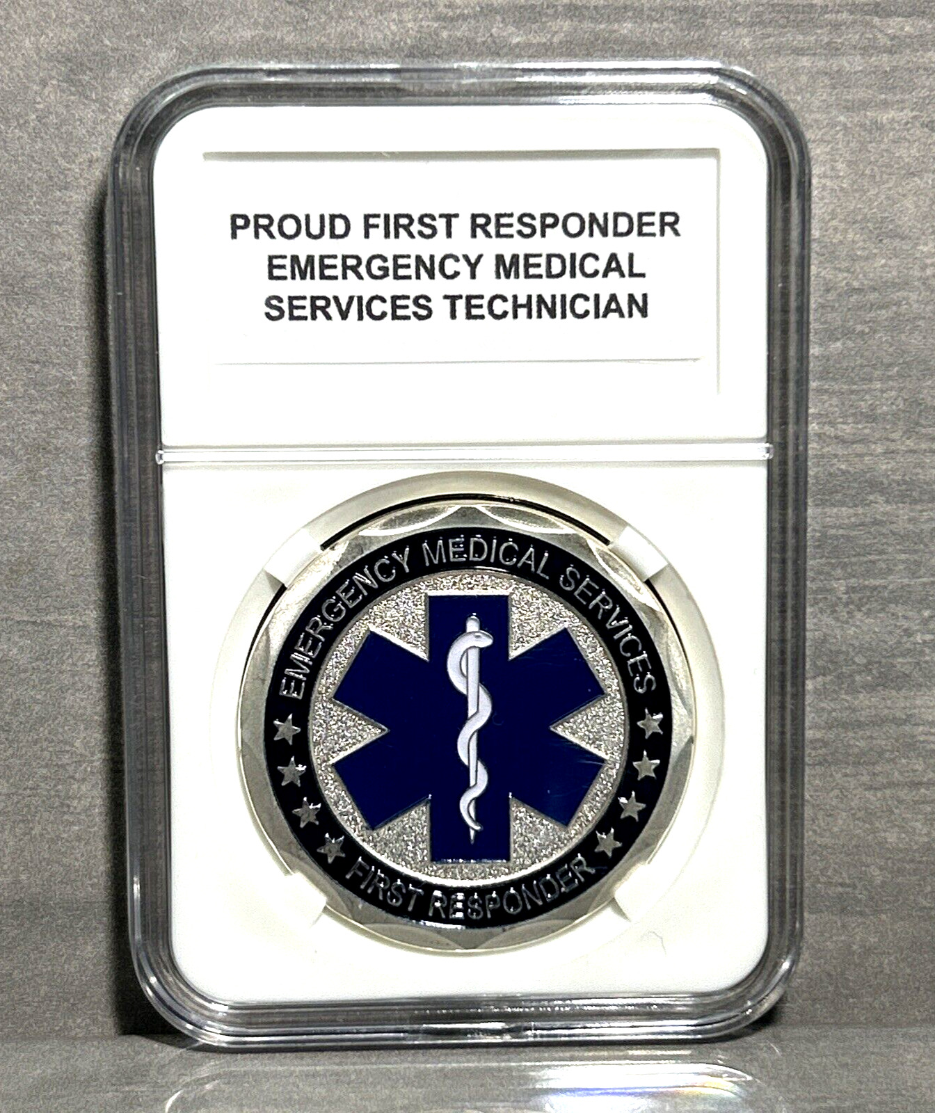 EMT Emergency Medial Technician/Services Challenge Coin 40mm New with Case