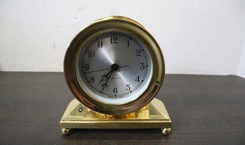 Chelsea Brass Constitution Clock Used Working
