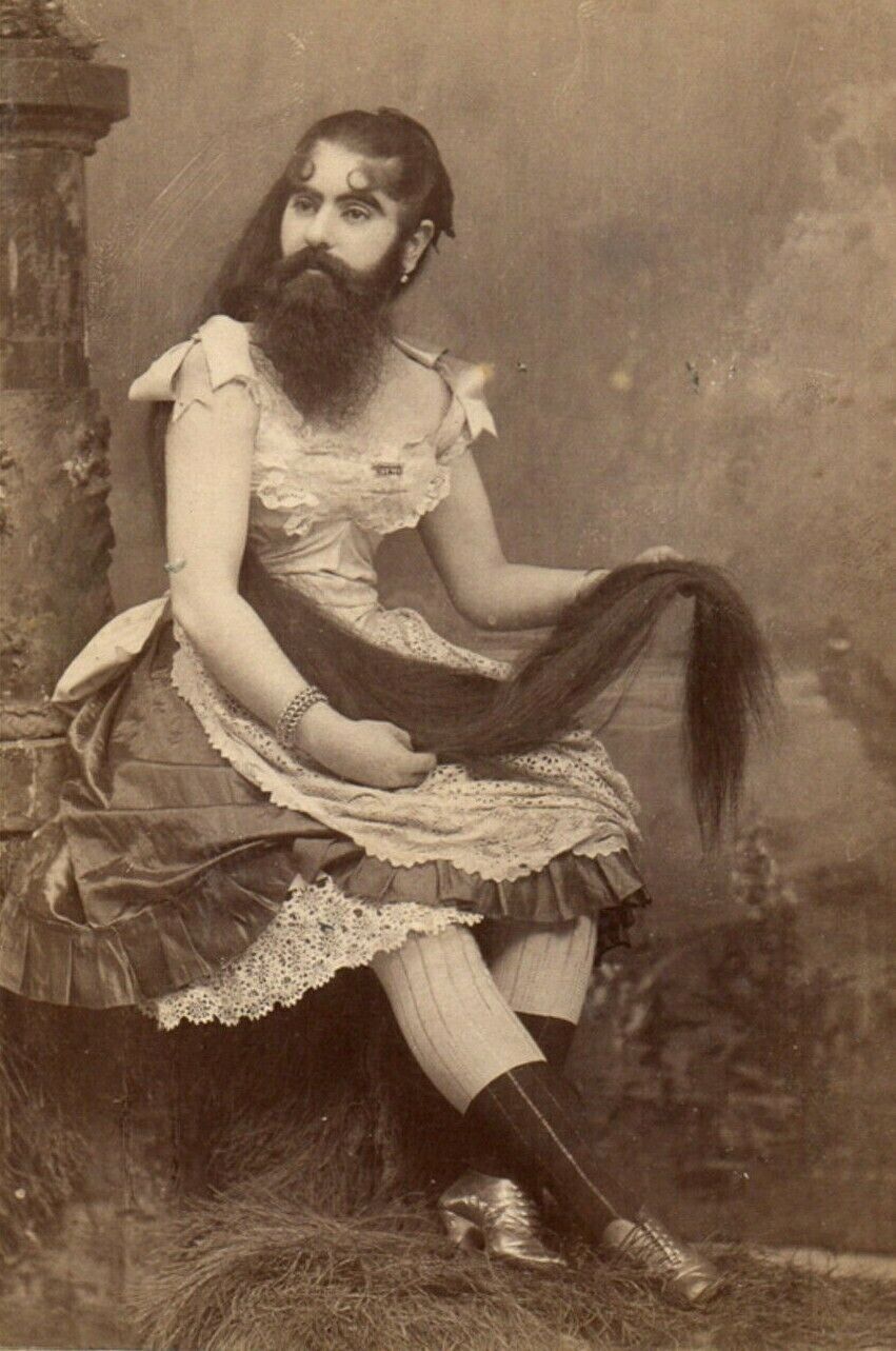 Antique P.T. Barnum\'s Bearded Lady Photo 974 Oddleys Strange & Bizarre