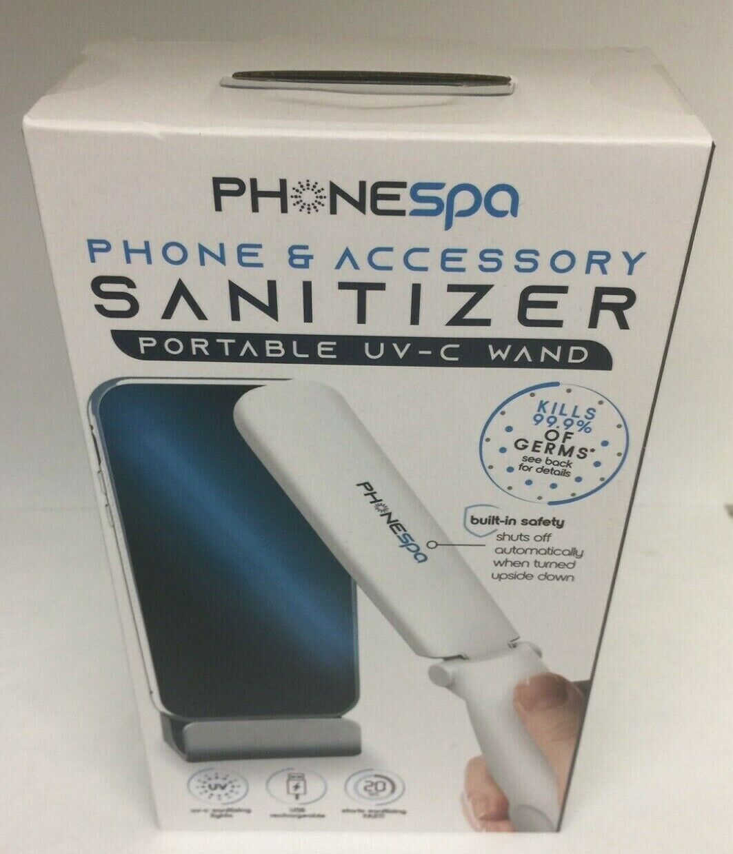 Brand New TZUMI Portable Cell Phone Cleaner/Sanitizer UV-C Wand Smartphone NIP