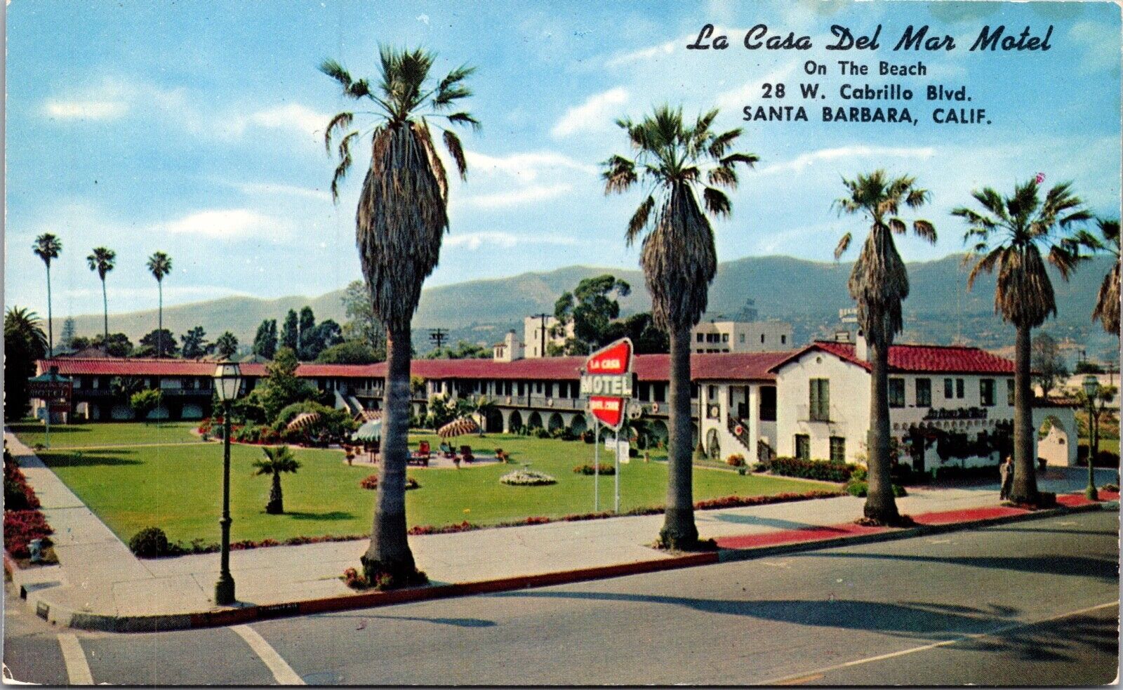 Postcard La Casa Del Mar Motel in Santa Barbara, California~137119