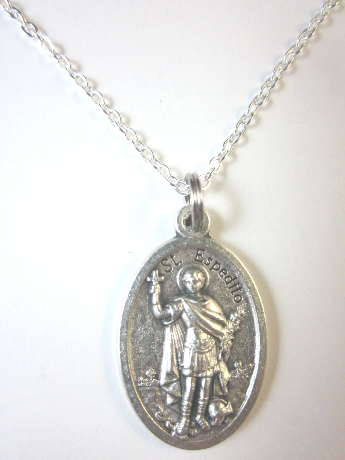 Ladies St  Espedito ( Expedite ) Medal Necklace 20\