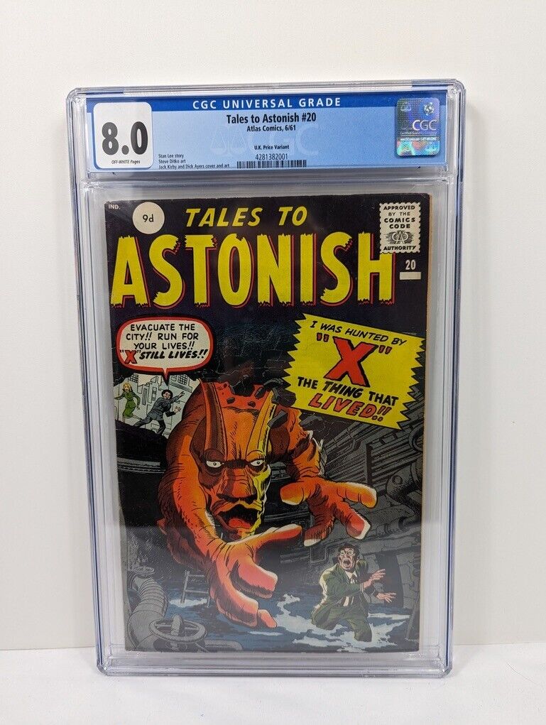 Tales To Astonish #20 CGC 8.0 White Pages - Pence Variant