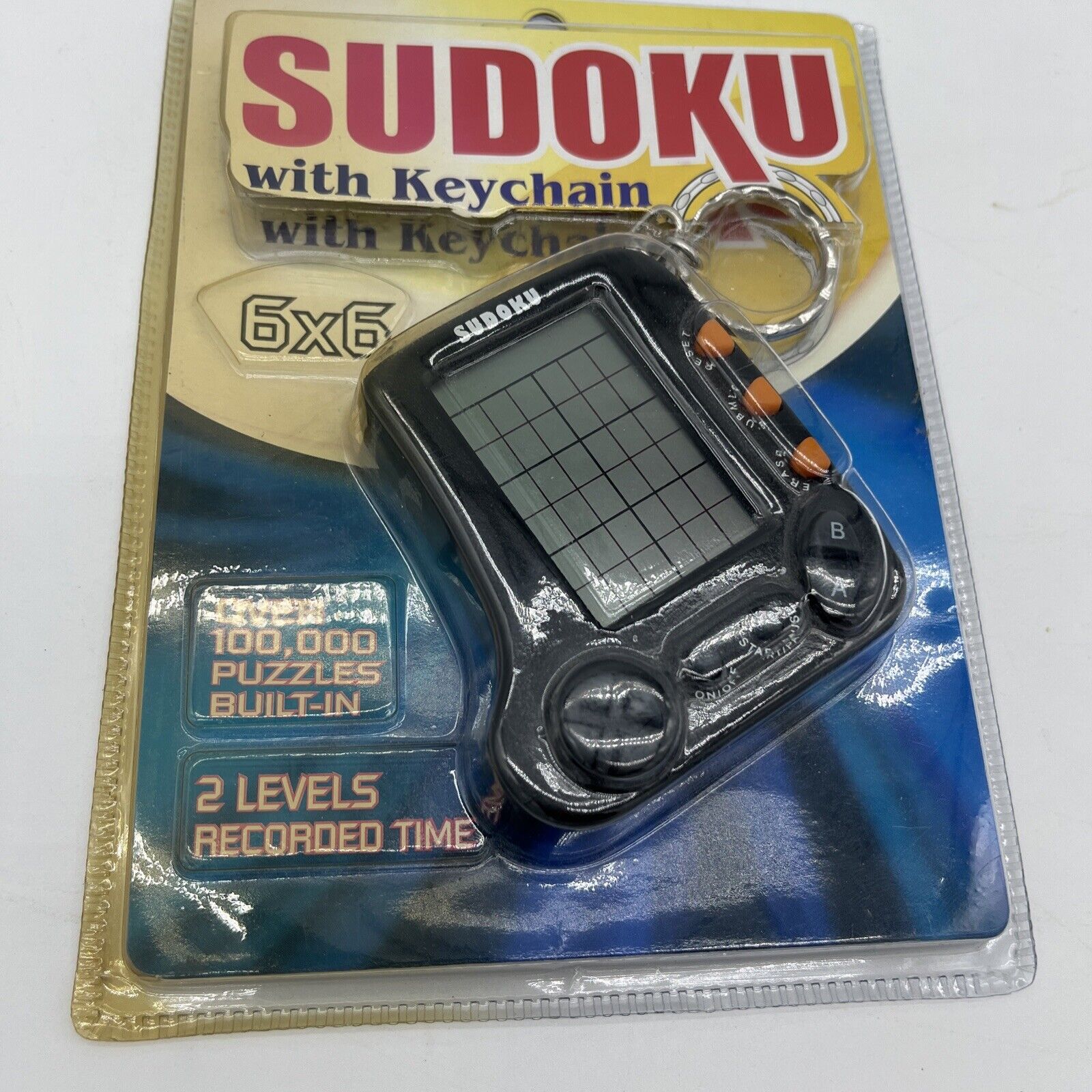 New Sudoku with Key Chain 6x6 Over 100,000 Puzzles Built In 2 Levels Recorded