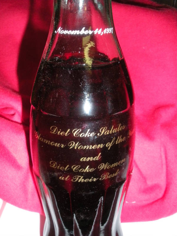 Diet Coke Comm. Bottle - Glamour Women of Year 1997  