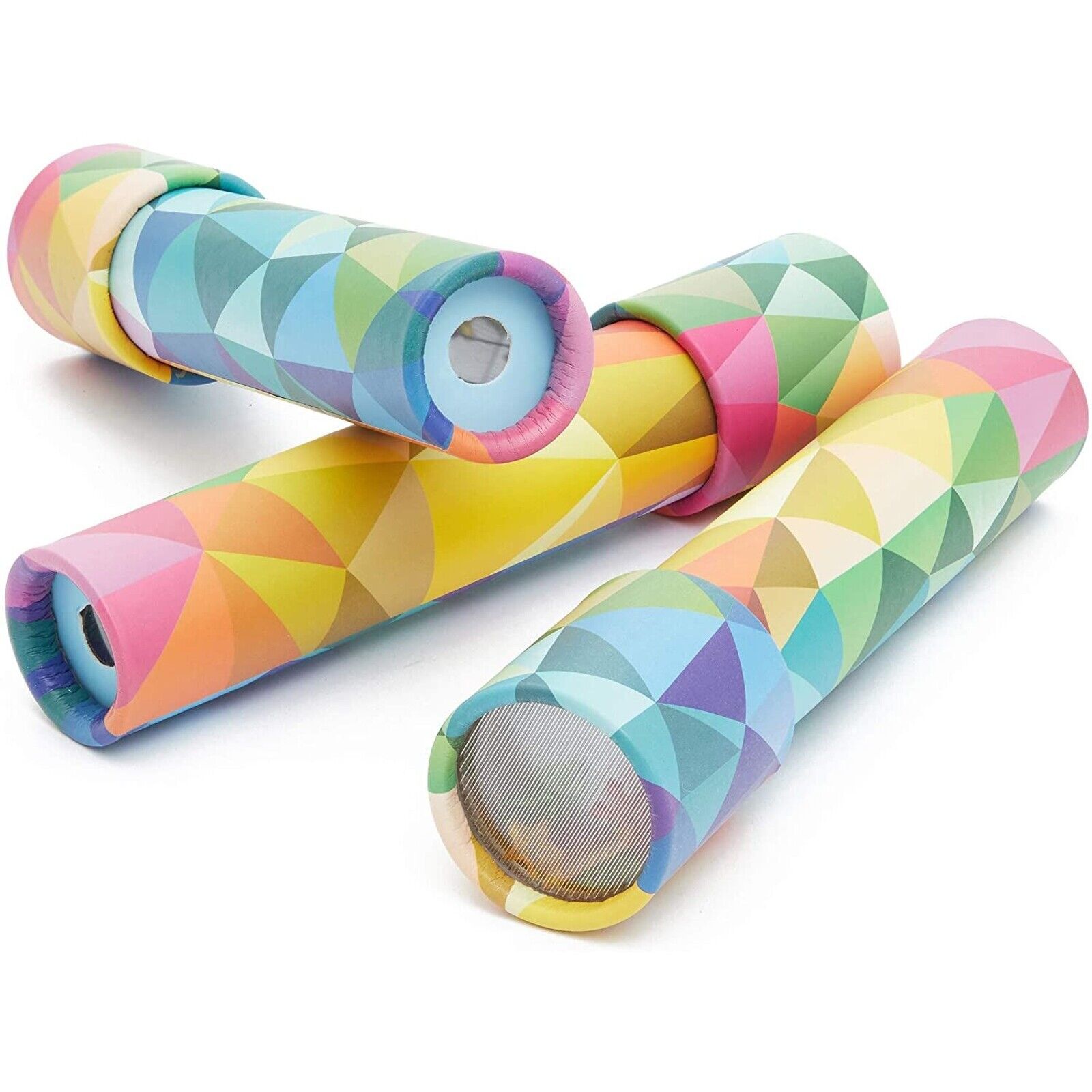 3 Pack Prism Kaleidoscopes for Kids (Geometric Design, 8x1.3 In)