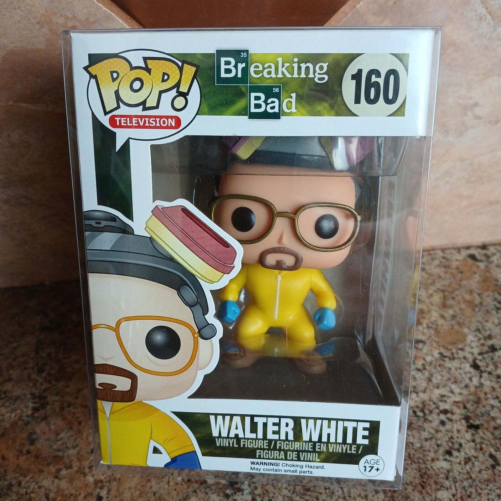 VAULTED Funko POP Breaking Bad #160 WALTER WHITE Haz Mat Suit - with Protector