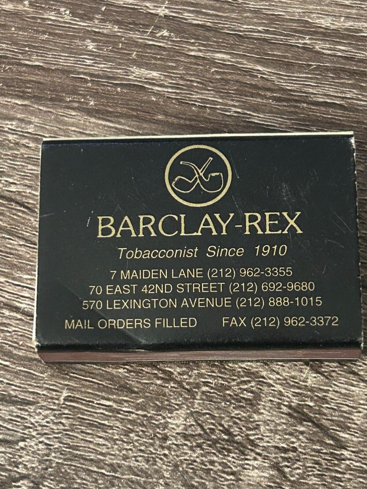 Matchbox - Barclay Rex Tobacco New York City  3 locations excellent