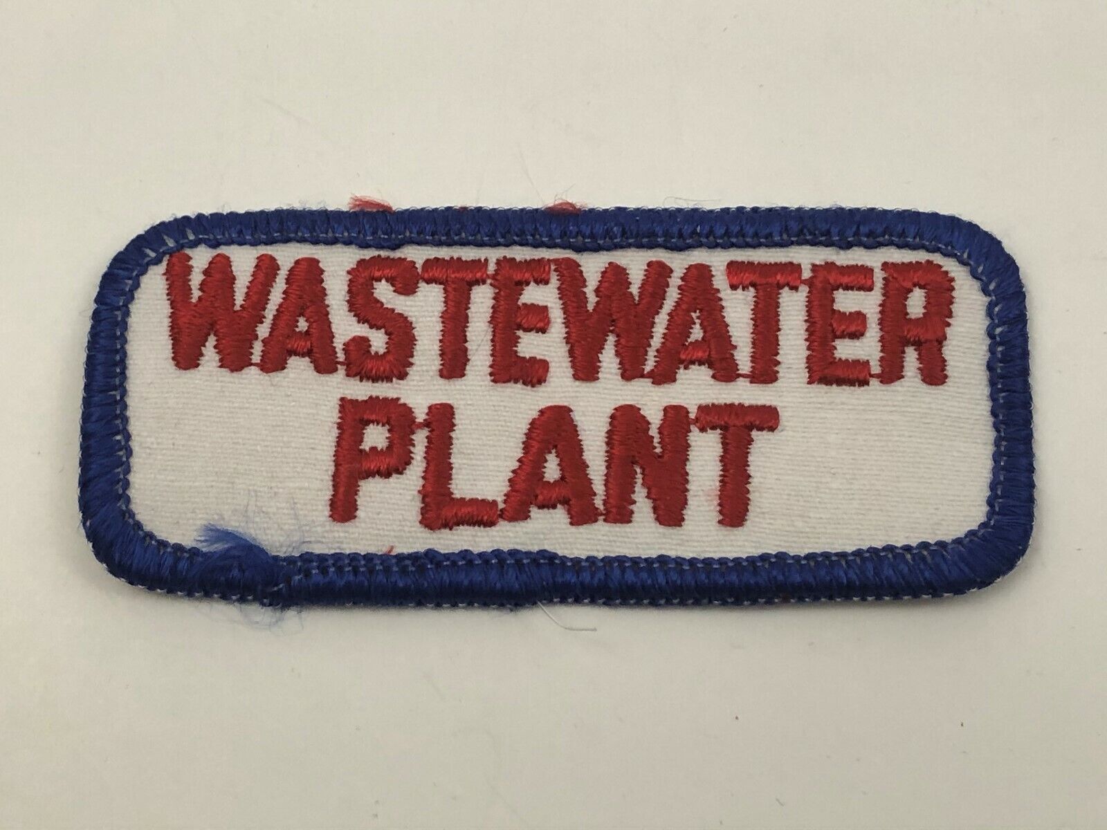 Vintage WASTEWATER PLANT Uniform Patch 1-1/2\