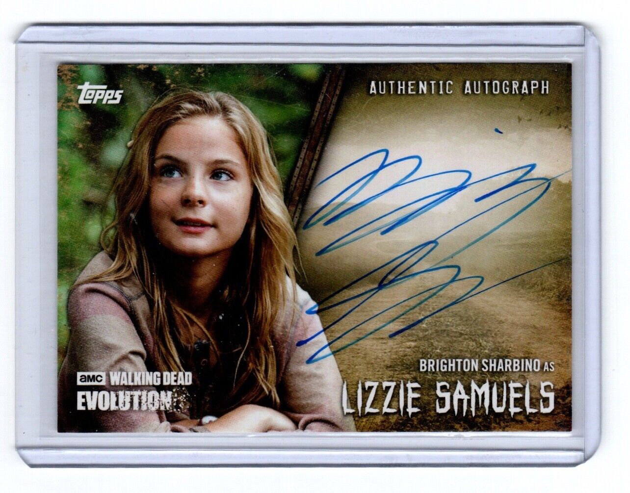 The Walking Dead Evolution Brighton Sharbino As Lizzie Samuels Autograph