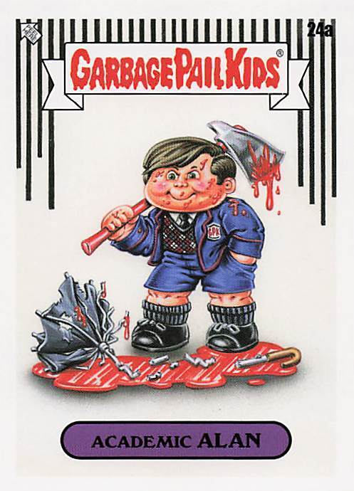 2022 TOPPS GARBAGE PAIL KIDS BOOK WORMS GROSS ADAPTATIONS #24 ACADEMIC ALAN