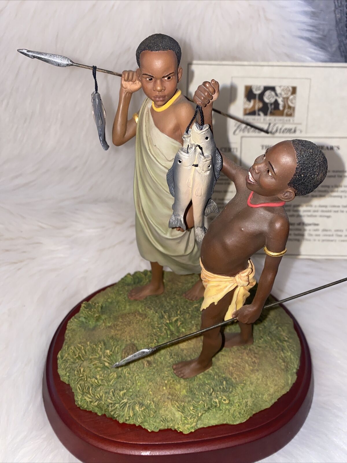 Thomas Blackshear Good Catch Ebony Visions First Issue Boys Fishing Figurine New