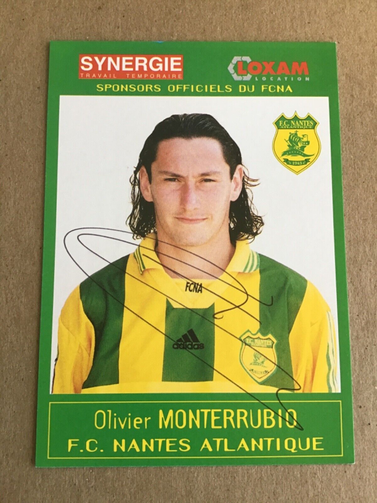 Olivier Monterrubio, France 🇫🇷  FC Nantes  2000/01 hand signed 