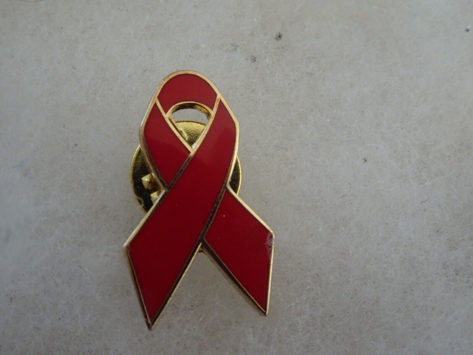 HIV awareness and support Red Ribbon logo pin