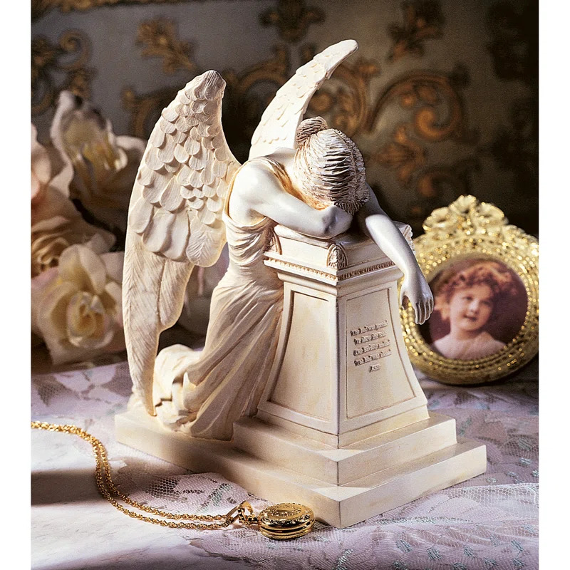 Angel of Grief Monument Figurine Angel Statue Angels; Guardian Angel 