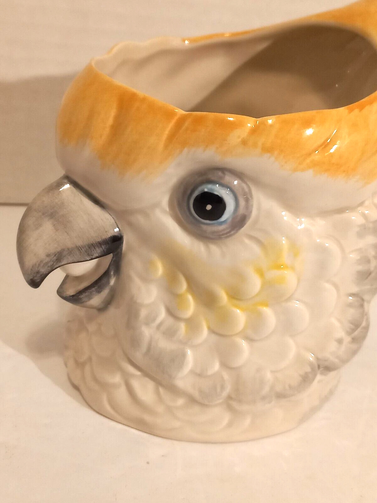Vintage Fitz & Floyd Bird Cockatoo Mug Hand Painted 1991